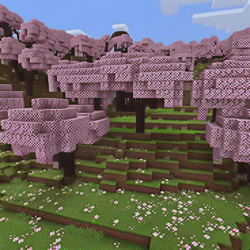 Minecraft But the Overworld is a Cherry Grove preview