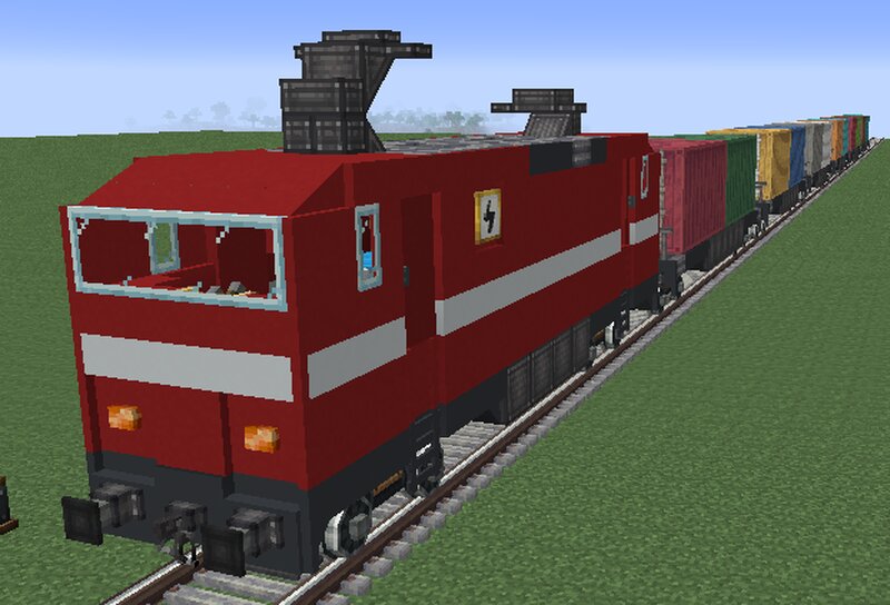 Create Schematic: Container Freight Train + Single Container Wagon – Inspired by DB Cargo 185 preview