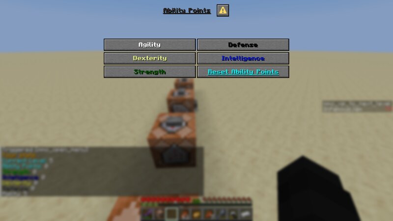 Minecraft MMO leveling system preview
