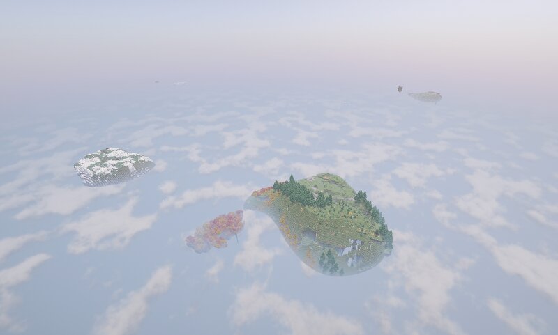Sparse islands in the sky - kotisaaret - with mods preview