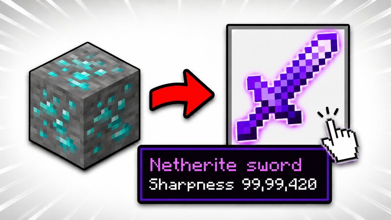 Minecraft, But Ores Drops OP LOOT preview