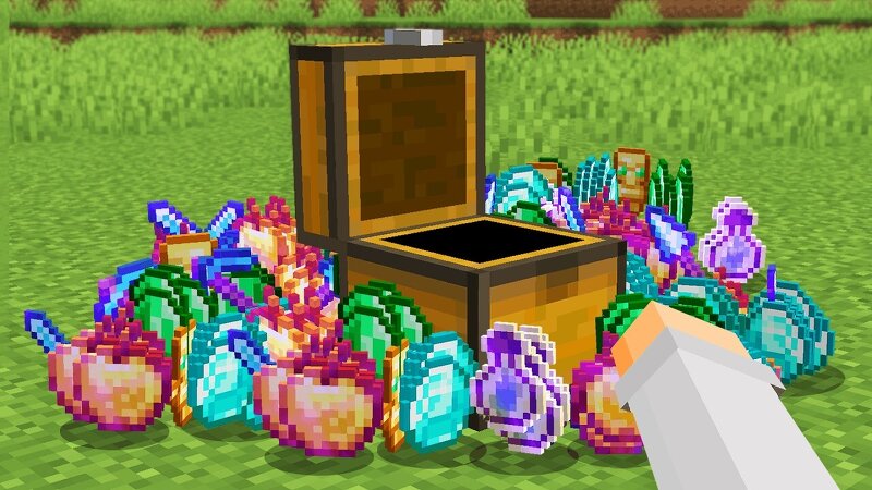 Minecraft, But Chest Drops OP LOOT preview