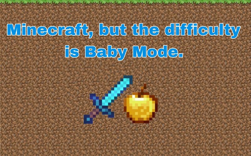 Mincraft pero la dificultad es modo bebe preview