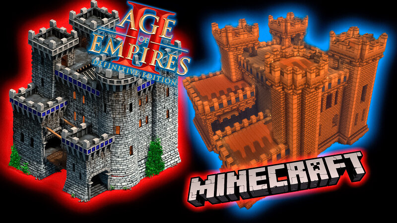 TEUTON CASTLE from Age of Empires 2 in Minecraft! preview