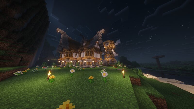 medival house with windmill preview