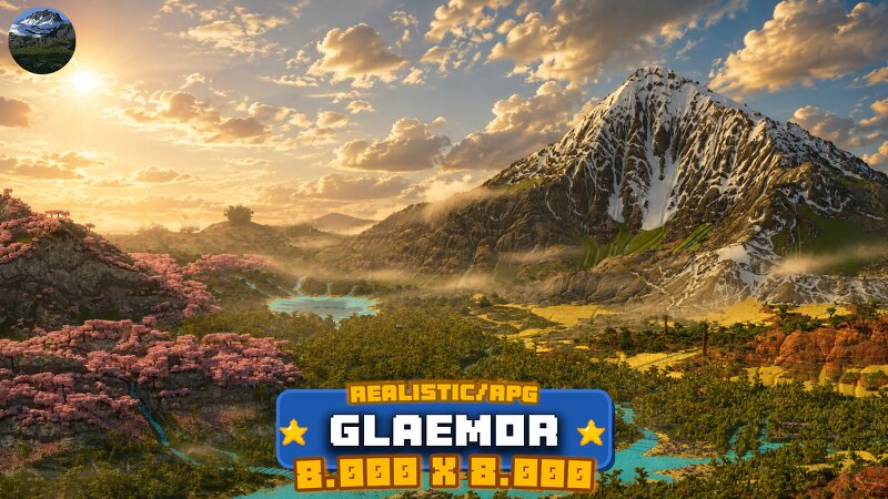 Glaemor 1.21.4+ | 8.000 x 8.000, Lonely Mountain/Realistic - RPG | Survival-Friendly | Java Edition | Custom Structures & Custom Caves preview