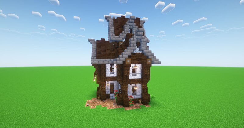 Minecraft Dark Oak Village House preview