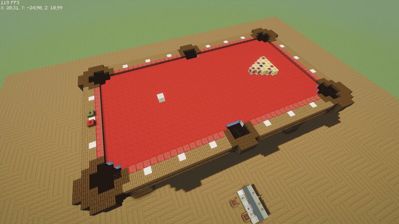 Giant Working Pool Table (Billiards) with Sulfur Cubes preview