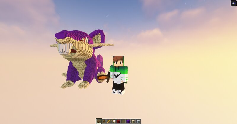 Minecraft Rattata Seated Statue! Download preview