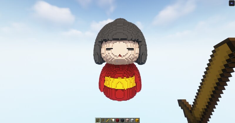Minecraft Kokeshi doll Statue! Download preview