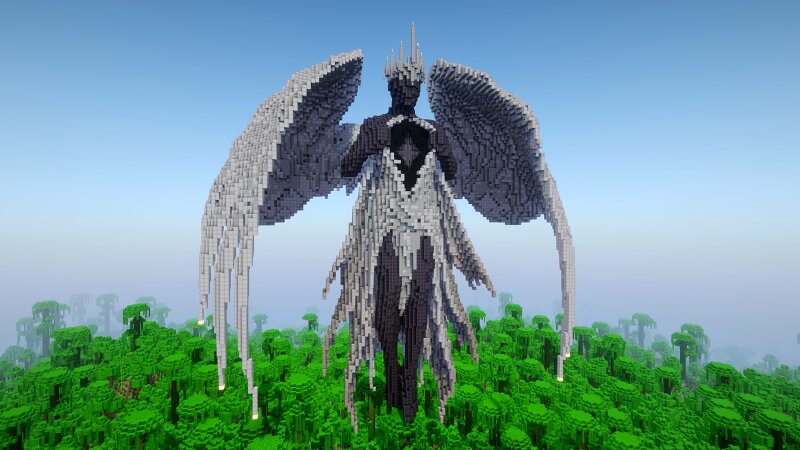 Minecraft Hollow Heart |Black and White| Statue preview