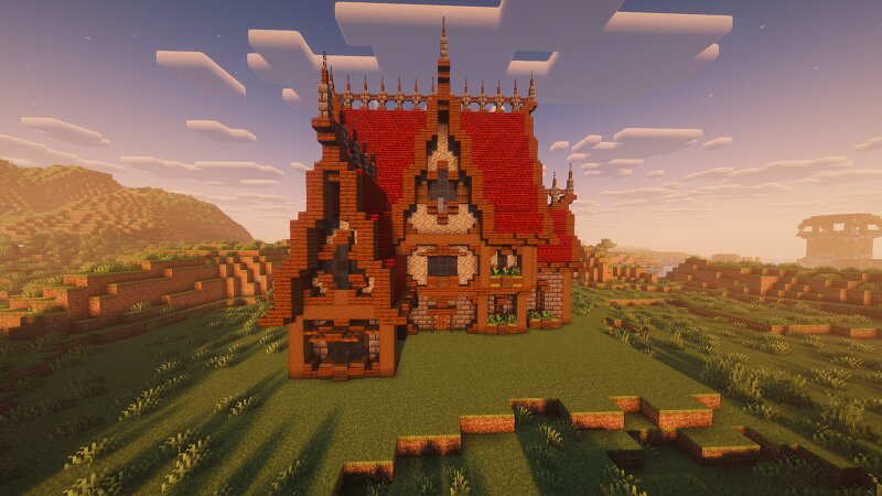 Red Medieval House | DOWNLOAD preview
