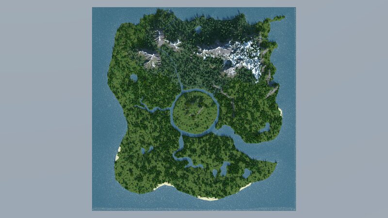 World with a rocky hill in the middle preview
