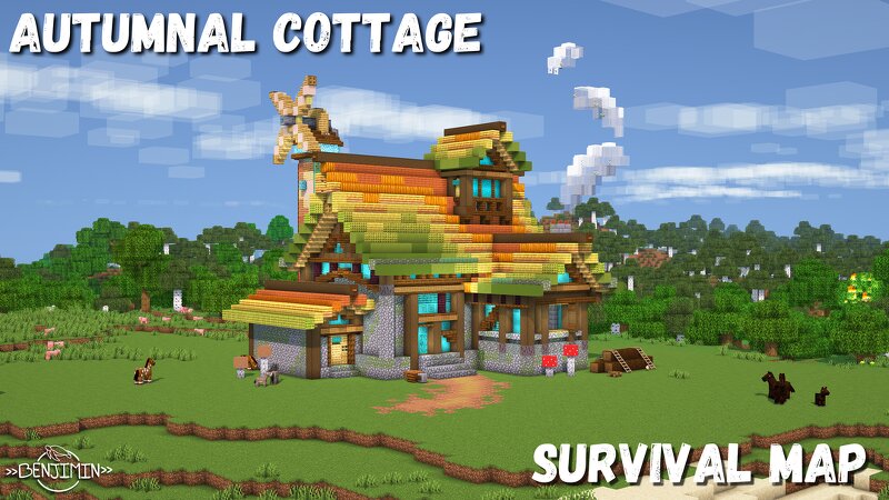 Autumnal Cottage (Java Download + 2D Guides for Bedrock) preview