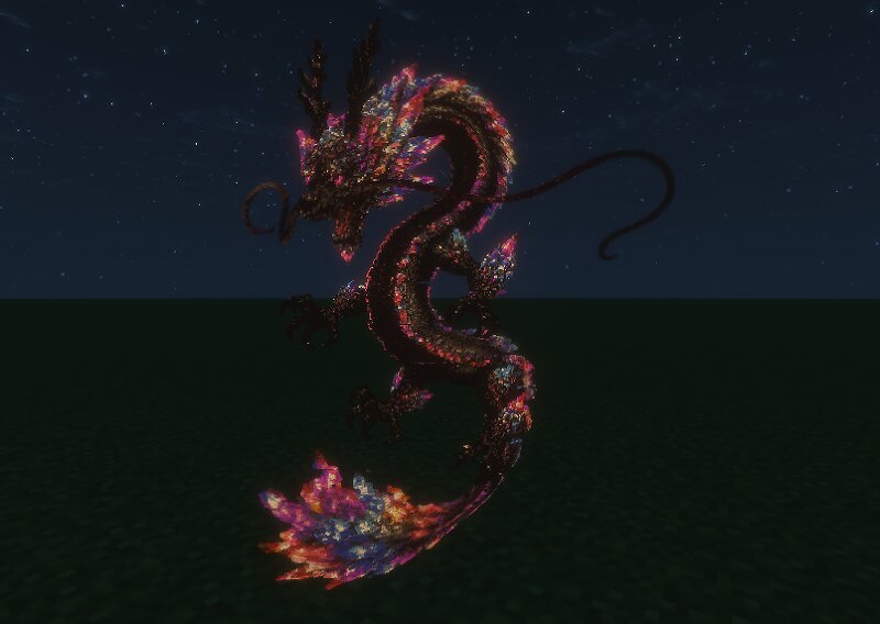 Black-Iridescent Crystal Dragon preview