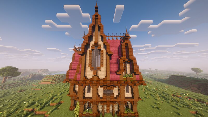 Medieval Large Crimson House | DOWNLOAD preview