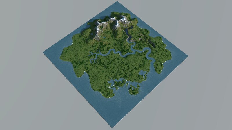 A mountainous rocky world with small forests preview