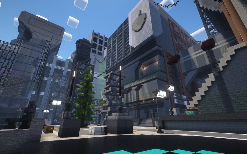 Cyberpunk City Java and Bedrock map download FREE preview
