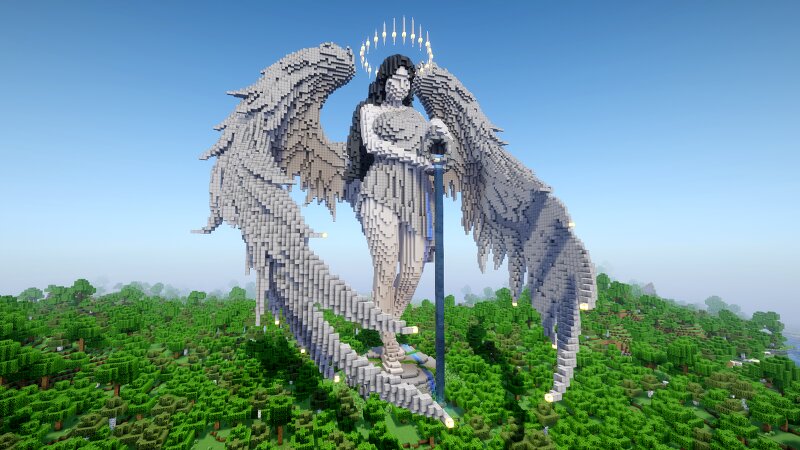 Minecraft Angel of Life Statue Free Schematic preview