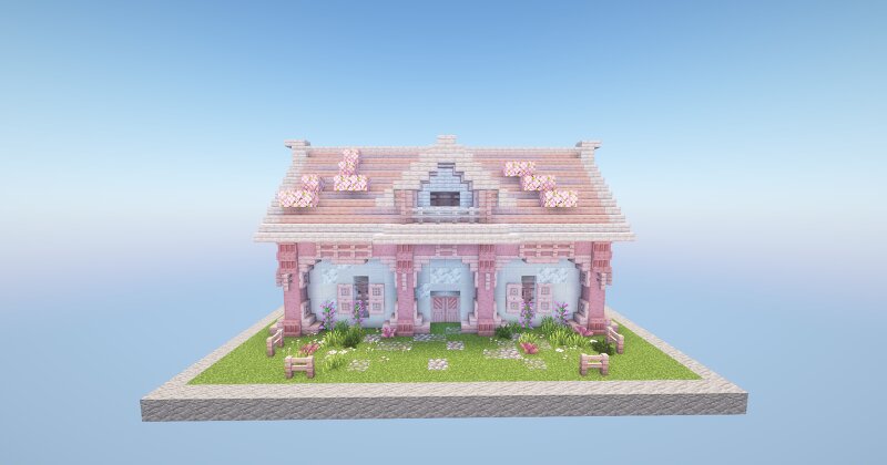Minecraft Simple Cherry House preview