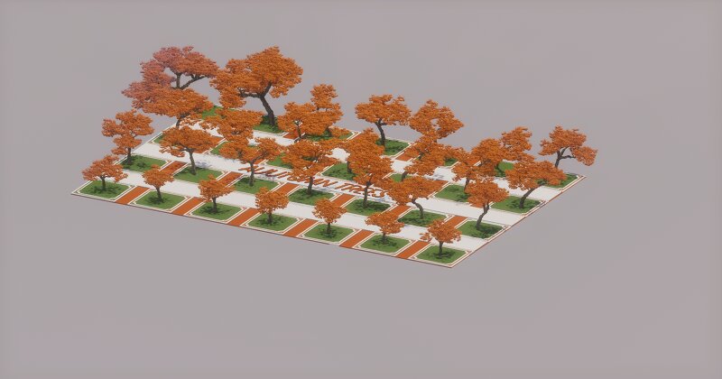 Autumn Tree Asset - FREE preview