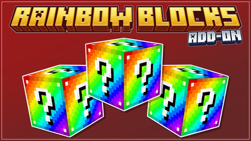 Rainbow Blocks AddOn | Bedrock Edition (.mcaddon) preview