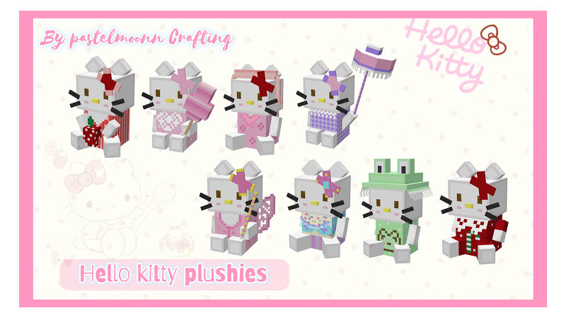 Hello kitty plushies 1.26 (survival/vibrant visuals update) 🩷🐰✨ preview