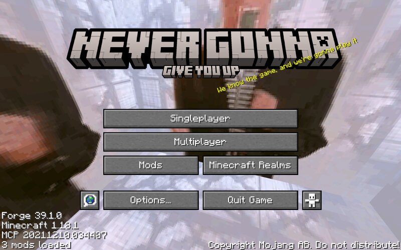 Never Gonna Craft You Up (with animated textures!) preview