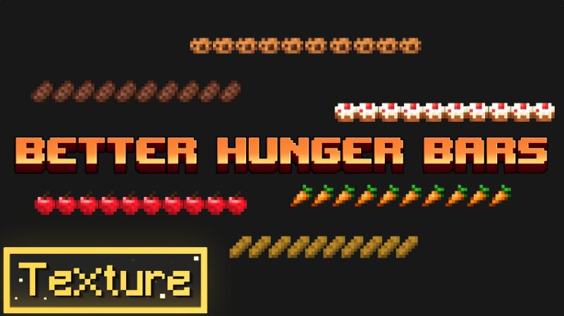 Better Hunger Bars: Variety Food UI preview