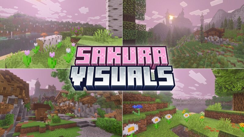 Sakura Visuals ๐ธ | Bedrock Edition Visuals Pack preview