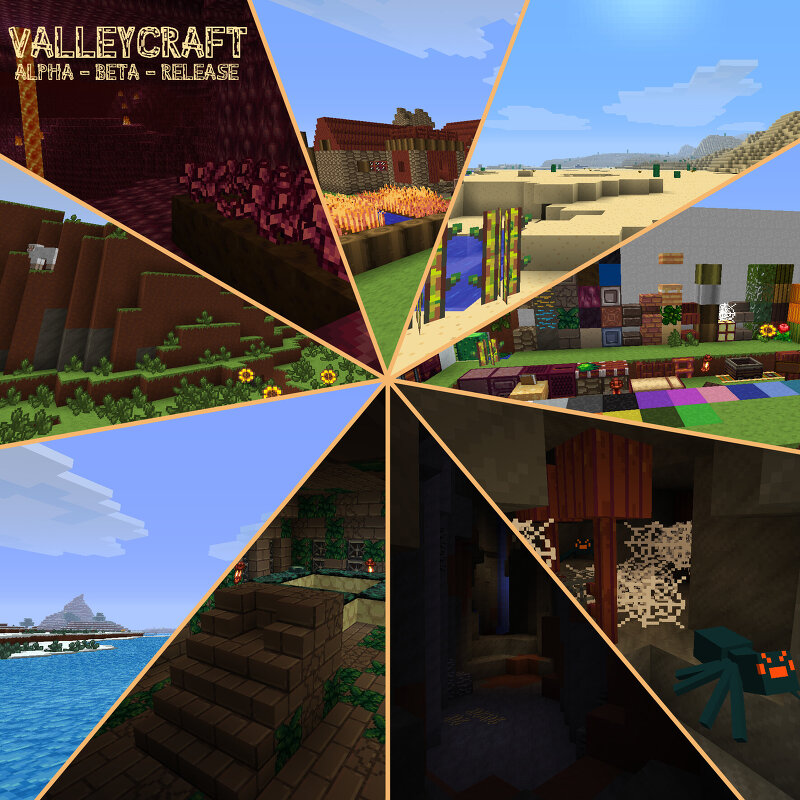 ValleyCraft (16x16 Stardew Valley-themed Texture Pack -- COMPLETE; blocks, items, mobs, clouds, etc.) (Alpha, Beta, & r1.2.5) preview