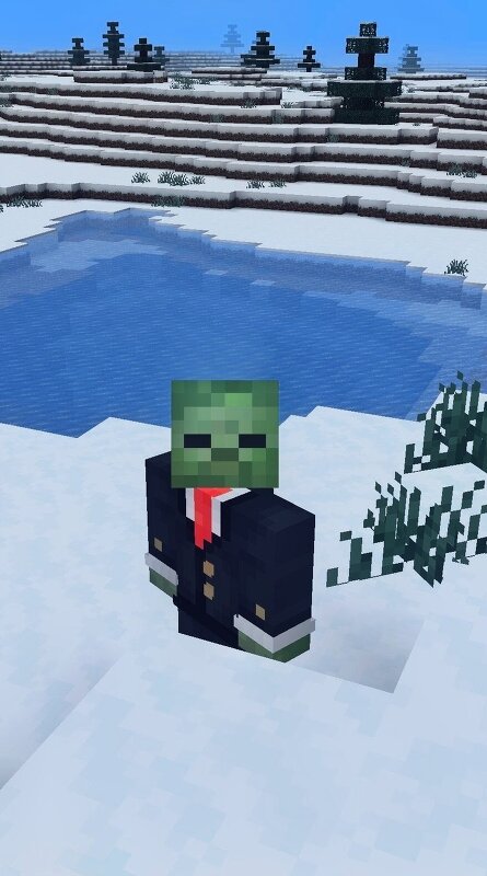 Zombies wearing a suit (Bedrock verison) preview