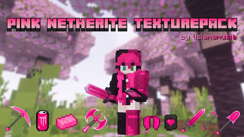 pink netherite texturepack preview