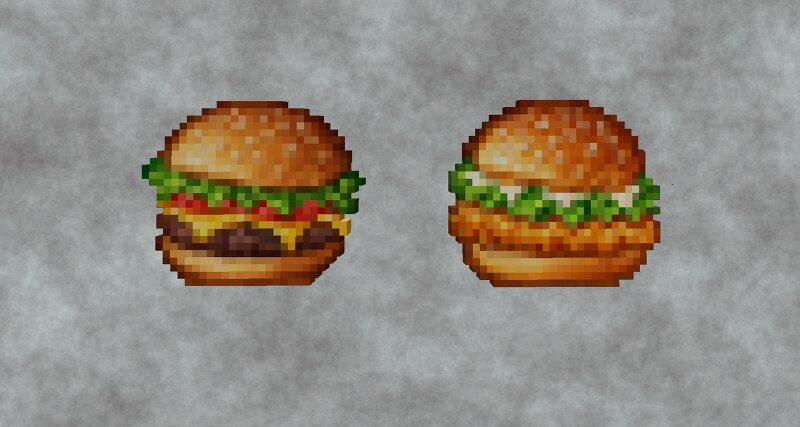 Hamburger + Chickenburger | Minecraft Realistic FOOD! preview