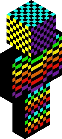 3D model that appears Minecraft skin preview