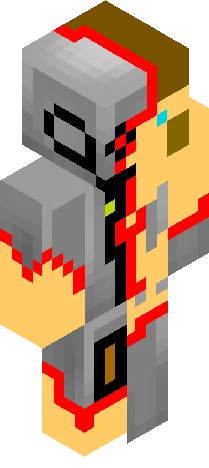 pixelated representation, reminiscent of Minecraft skin preview