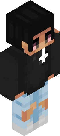 image displays a stylized Minecraft skin preview