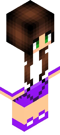 female avatar with stylized Minecraft skin preview