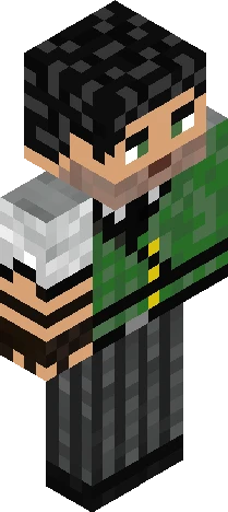 male figure with distinctive Minecraft skin preview