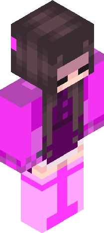 image displays a stylized Minecraft skin preview