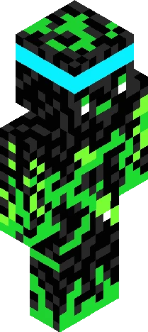 Blue Creeper Minecraft skin preview