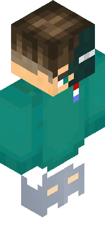image displays a video Minecraft skin preview