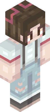 female avatar with stylized Minecraft skin preview