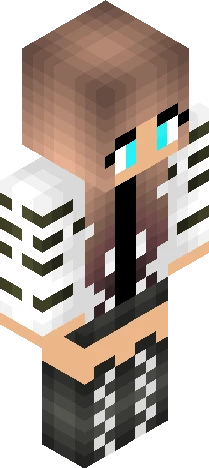 female avatar with distinct Minecraft skin preview