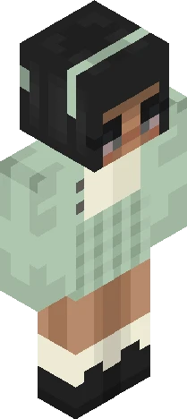 female avatar with a Minecraft skin preview