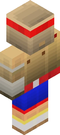 image displays a stylized, Minecraft skin preview