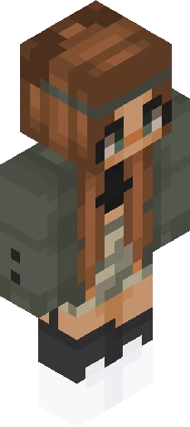 image displays a video Minecraft skin preview