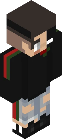 image displays a video Minecraft skin preview