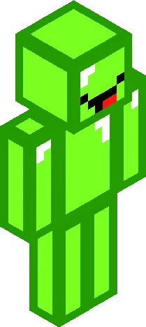 hostile mob known as a Creeper Minecraft skin preview