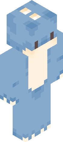 Cute Blue Dino Minecraft skin preview